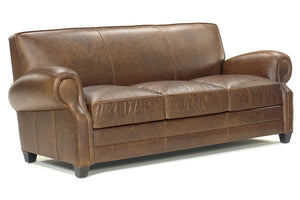 Richmond High End Club Style Leather Couch Set