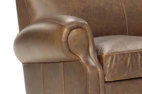 Richmond 85 Inch High End Leather Club Style Couch