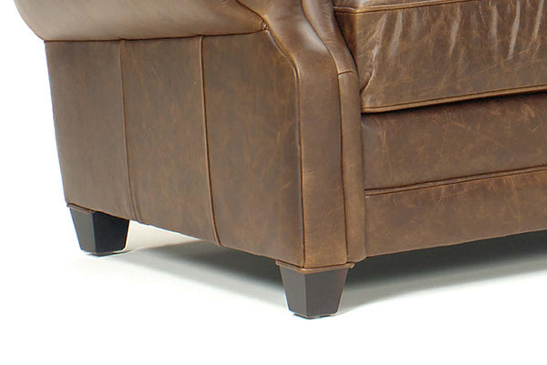 Richmond 85 Inch High End Leather Club Style Couch