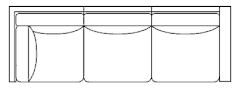 Tamra "Designer Style" Right Arm Facing Corner Sofa