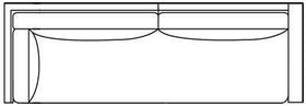 Faith "Designer Style" Bench Seat Fabric Right Arm Facing Corner Sofa