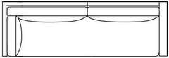 Shauna "Designer Style" Bench Seat Fabric Right Arm Facing Corner Sofa