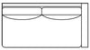 Image of Liza "Designer Style" Single Bench Seat Slipcovered Right Arm Facing Loveseat