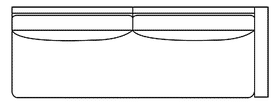 Faith "Designer Style" Bench Seat Fabric Right Arm Facing Large Sofa