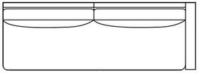 Liza "Designer Style" Single Bench Seat Slipcovered Right Arm Facing Large Sofa