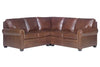 Image of Rockwell Rolled Arm Leather Sectional Sofa