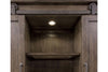 Image of Rutherford Urban Living Dark Wood Storage Dining Buffet With Sliding Door Hutch