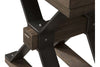 Image of Rutherford Industrial Style Antique Pewter Metal Base Cocktail Table With Weathered Bark Top