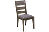 Image of Rutherford 7 Piece Urban Living Trestle Table Dining Set With Ladder Back Chairs