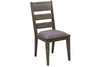 Image of Rutherford 5 Piece Urban Living Pedestal Table Dining Set With Ladder Back Chairs