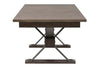 Image of Rutherford 7 Piece Urban Living Trestle Table Dining Set With Ladder Back Chairs