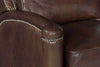 Image of Sayer Arroz "Quick Ship" Dark Leather Recliner Chair - Club Furniture