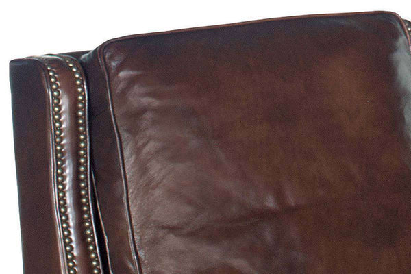 Sayer Arroz "Quick Ship" Dark Leather Recliner Chair - Club Furniture