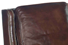 Sayer Arroz "Quick Ship" Dark Leather Recliner Chair - Club Furniture
