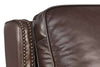 Image of Sayer Arroz Power "Quick Ship" Pillow Back Leather Recliner Chair - Club Furniture