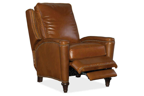 Sayer Toro "Quick Ship" Tall Leather Cylinder Arm Leather Recliner - Club Furniture