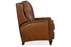 Sayer Toro "Quick Ship" Tall Leather Cylinder Arm Leather Recliner - Club Furniture