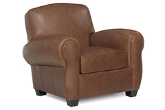 Sebastian Leather Cigar Style Distressed Club Chair