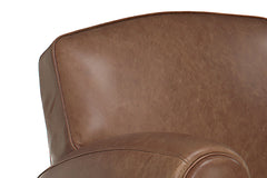 Sebastian Cigar Style Distressed Leather Club Chair