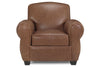 Image of Sebastian Cigar Style Distressed Leather Club Chair