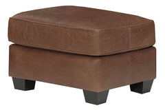 Sebastian Distressed Leather Ottoman Footstool