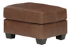 Image of Sebastian Distressed Leather Ottoman Footstool