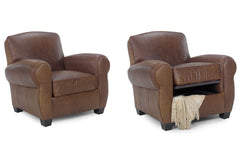 Sebastian Distressed Leather Storage Club Chair