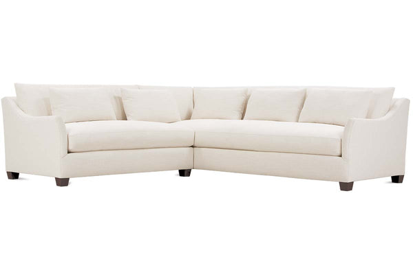 Shauna "Designer Style" Bench Seat Wing Arm Fabric Sectional