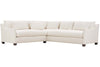 Image of Shauna "Designer Style" Bench Seat Wing Arm Fabric Sectional