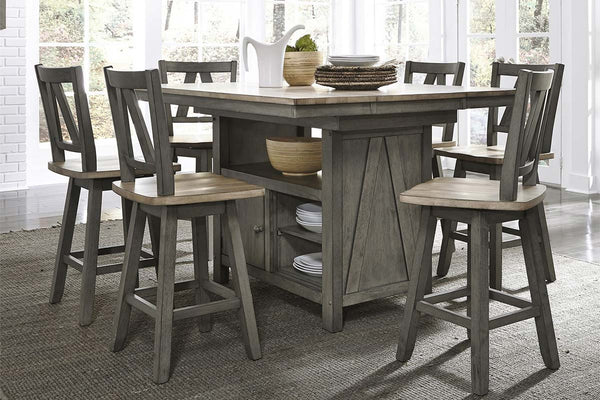 Silverton Rustic Farmhouse Gray Dining Room Collection