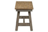 Image of Silverton Rustic Farmhouse Gray With Sandstone Top 6 Piece Trestle Table Set With Bench