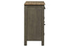 Image of Silverton Rustic Farmhouse Gray With Sandstone Top Storage Buffet Server