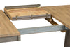 Image of Silverton Rustic Farmhouse Gray With Sandstone Top 7 Piece Trestle Table Set