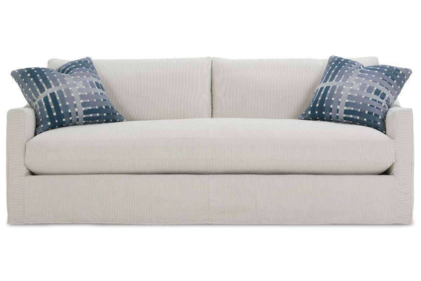 Skyler I 82 Inch Single Bench Cushion Fabric Slipcovered Sofa