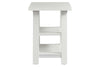Image of Slater Oyster White Cottage Style Open Shelf Chair Side Table