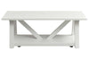 Image of Slater Oyster White Cottage Style Open Shelf Cocktail Table