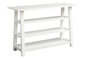 Slater Oyster White Cottage Style Open Shelf Sofa Table
