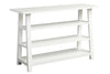 Image of Slater Oyster White Cottage Style Open Shelf Sofa Table