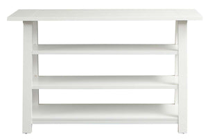 Slater Oyster White Cottage Style Open Shelf Sofa Table