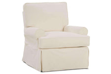 Kayla HERS Casual Slipcovered Swivel Glider Accent Chair