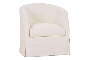 Lilianna Slipcovered Swivel Tub Chair