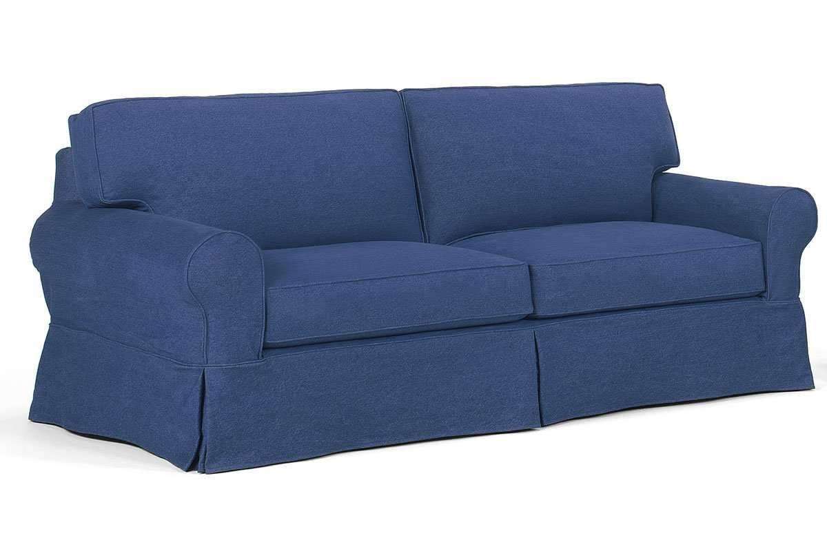 American Leather Comfort Sleeper Blue Queen Size Sofa — Habitat Roaring Fork