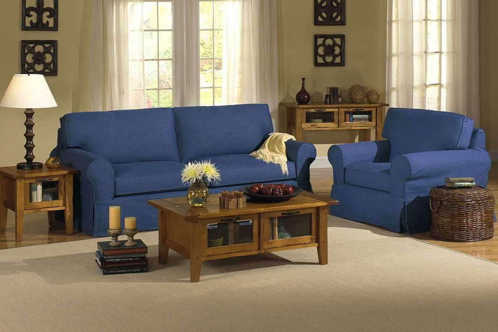 7380839 Ashley Furniture Cansler - Denim Queen Sofa Sleeper