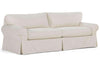 Image of Charleston 93" Rolled Arm Slipcovered Queen Sleeper Sofa