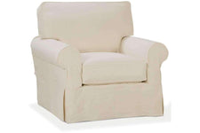 Christine "Designer Style" 360 Degree Swivel Glider Slipcovered Chair