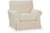 Image of Christine "Designer Style" 360 Degree Swivel Glider Slipcovered Chair