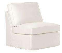 Slipcovered Sectional Sofa Ava Slipcover Armless Chair