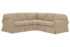 Slipcovered Sectional Sofa Camden Slipcovered 3-Piece Sectional Sofa (As Configured)
