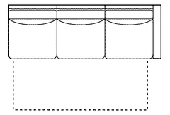 Camden Slipcovered Right Arm Facing Sleeper Sofa
