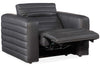 Image of Stanbury Gray "Quick Ship" Wall Hugger Power Reclining Leather Living Room Furniture Collection